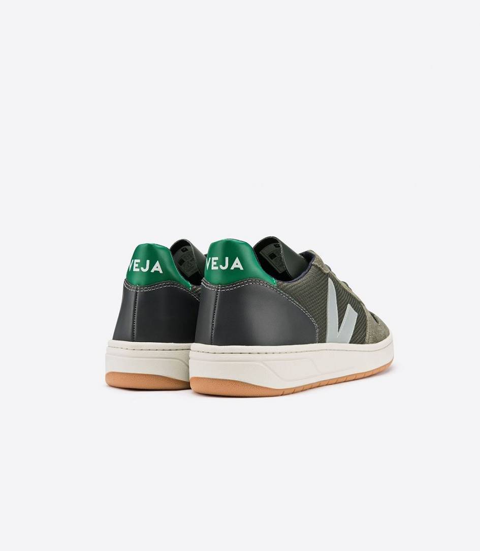 Multico Olive Emeraude Women's Veja V-10 B-mesh Sneakers | 64791-HGNV