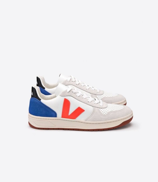 Bellerose Women's Veja V-10 Bastille Leather Trainers | 16349-TLXO