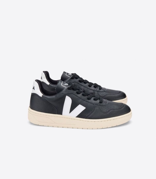 Black White Butter Sole Women's Veja V-10 Cwl Sneakers | 82961-XFRC