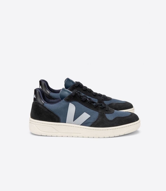 Nautico Oxford Grey Black Women's Veja V-10 Ripstop Sneakers | 23671-TMUR