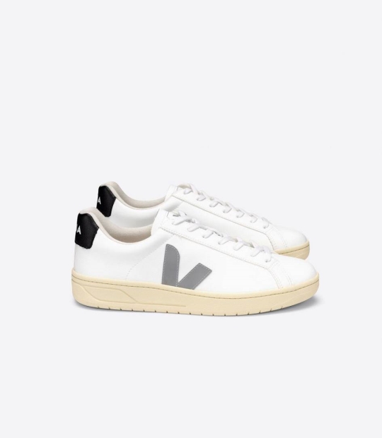 White Oxford-Grey Black Women's Veja Urca Cwl Trainers | 16758-LSMF