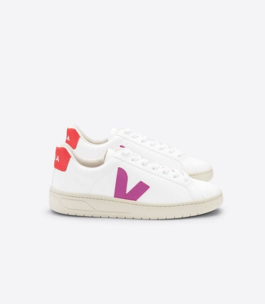 White Ultraviolet Orange Women's Veja Urca Cwl Trainers | 14096-JUMA